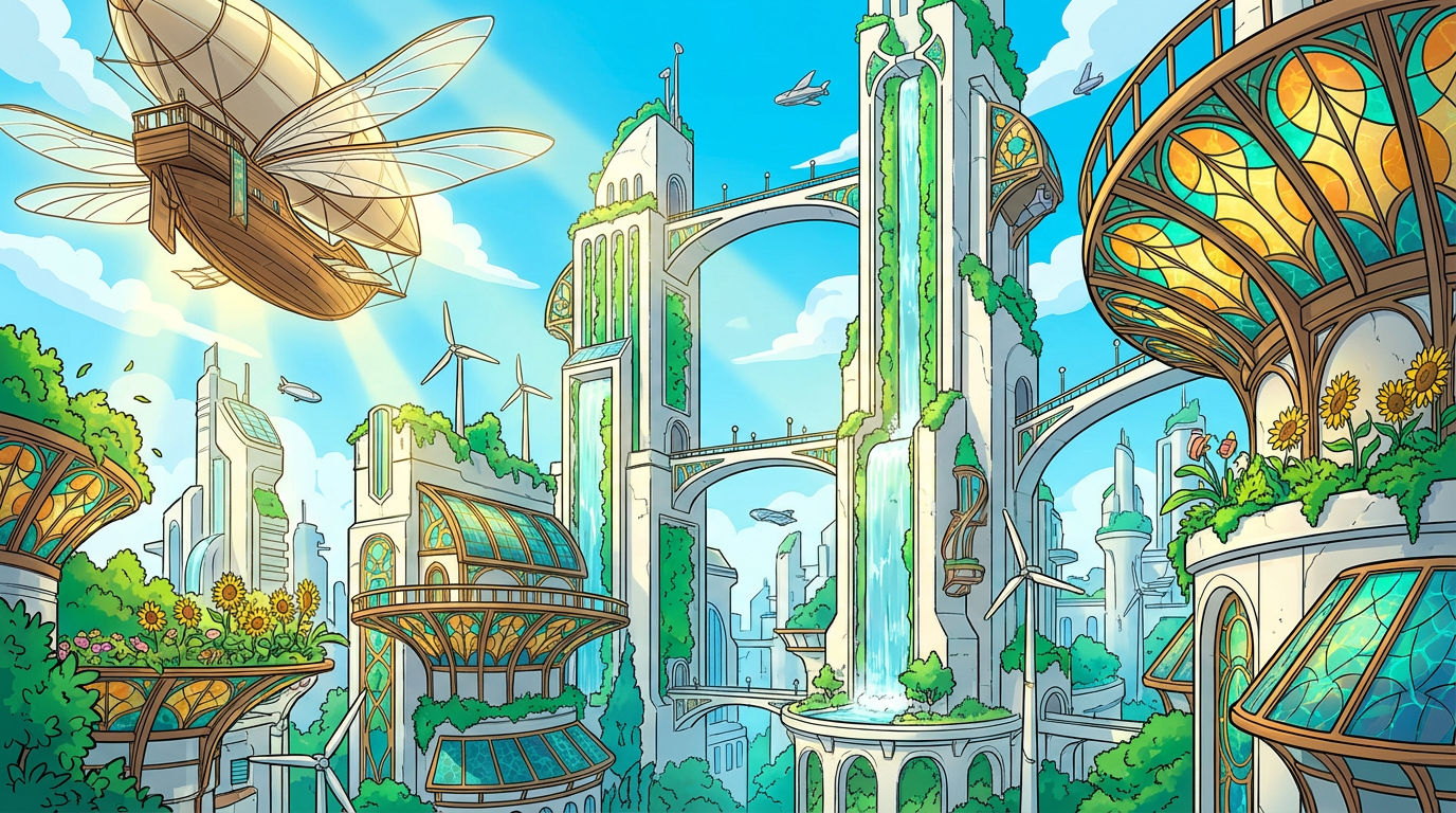discovering the bright world of solarpunk fantasy 1766066620662