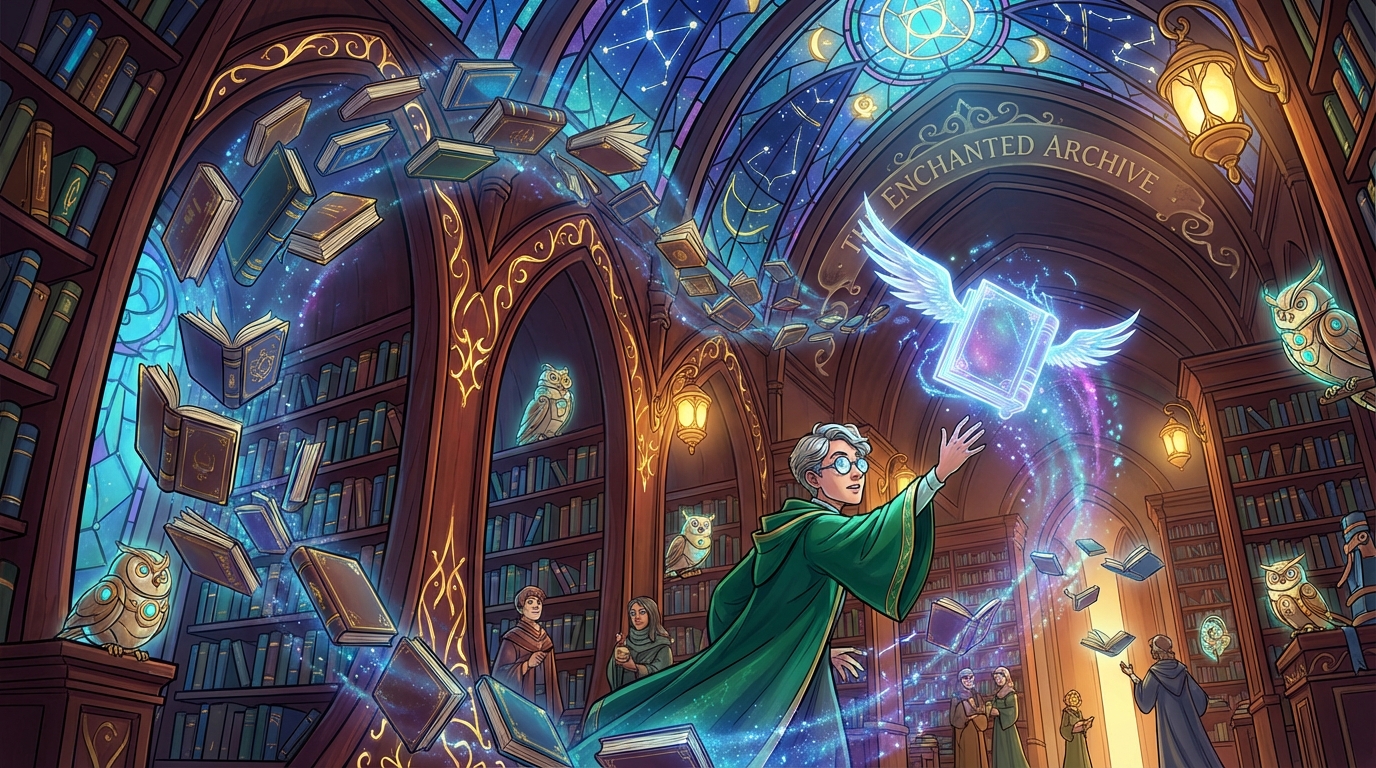 step inside the most magical enchanted library fan 1769608935325