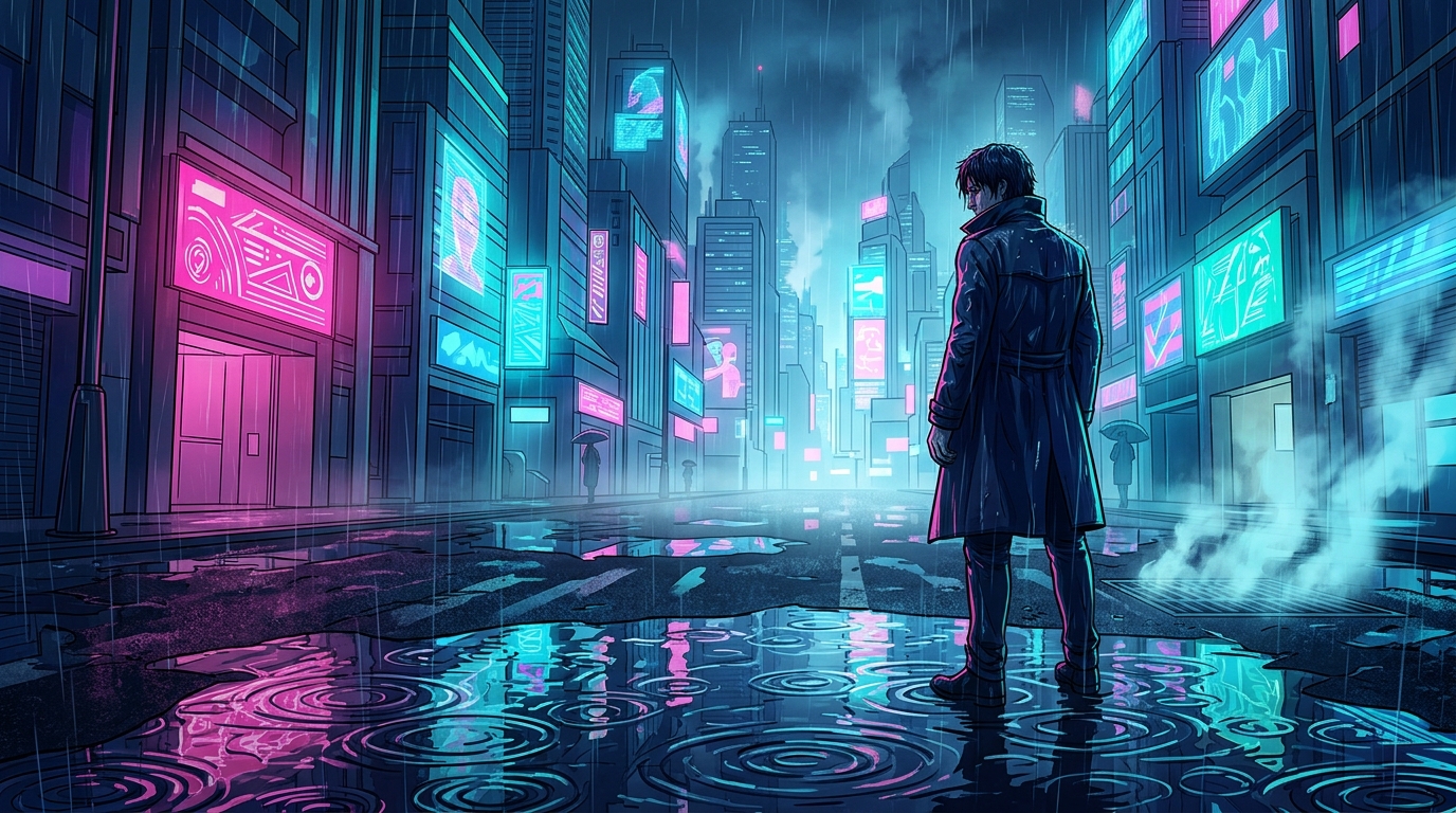 Dystopian Settings Where Rain Meets Neon