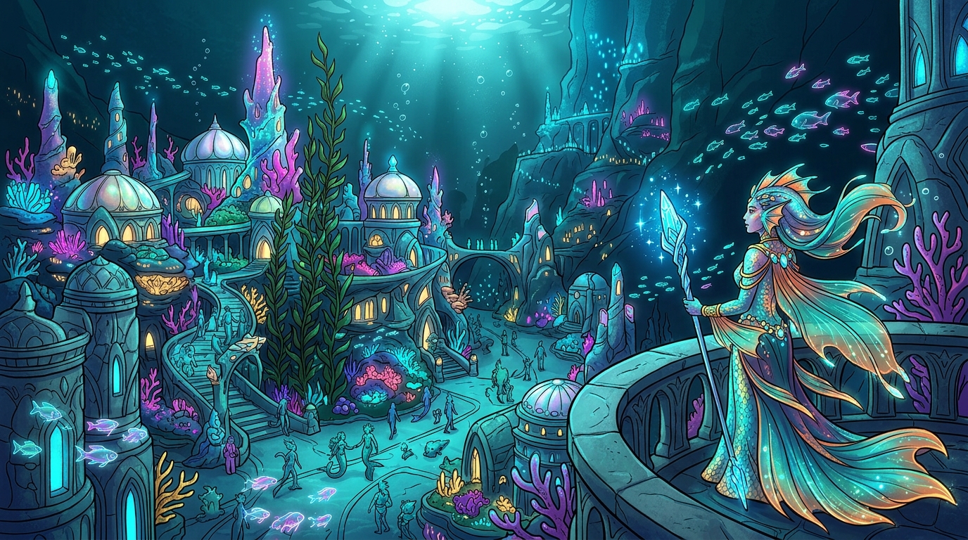 Enchanting Kingdoms Of Deep Sea Fantasy Worldbuilding