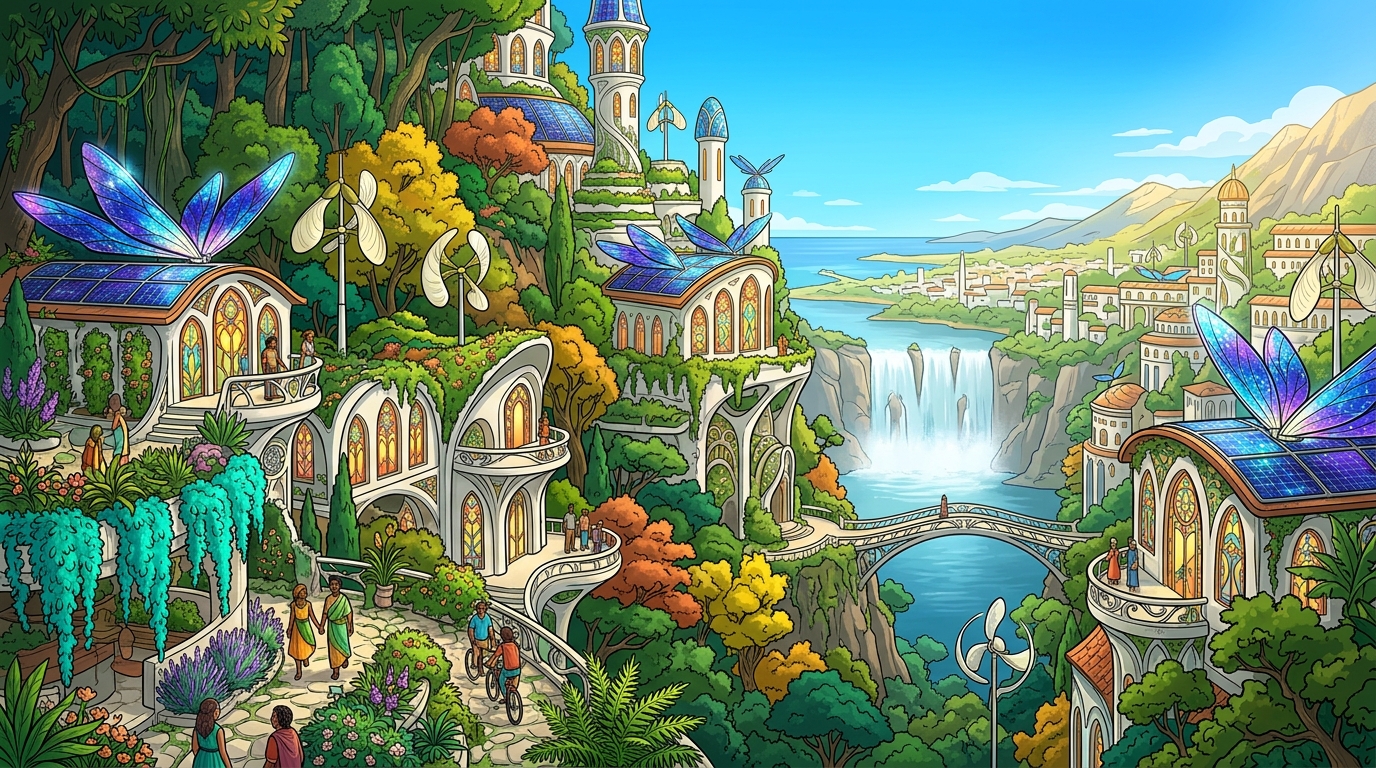 The Solarpunk Color Palette And Visuals