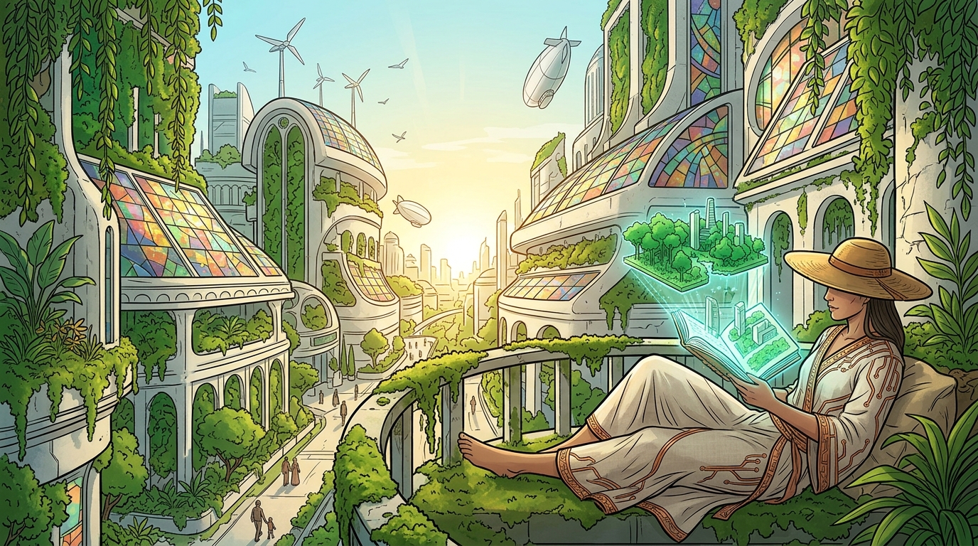 bright horizons and green cities in solarpunk aest 1779800578702