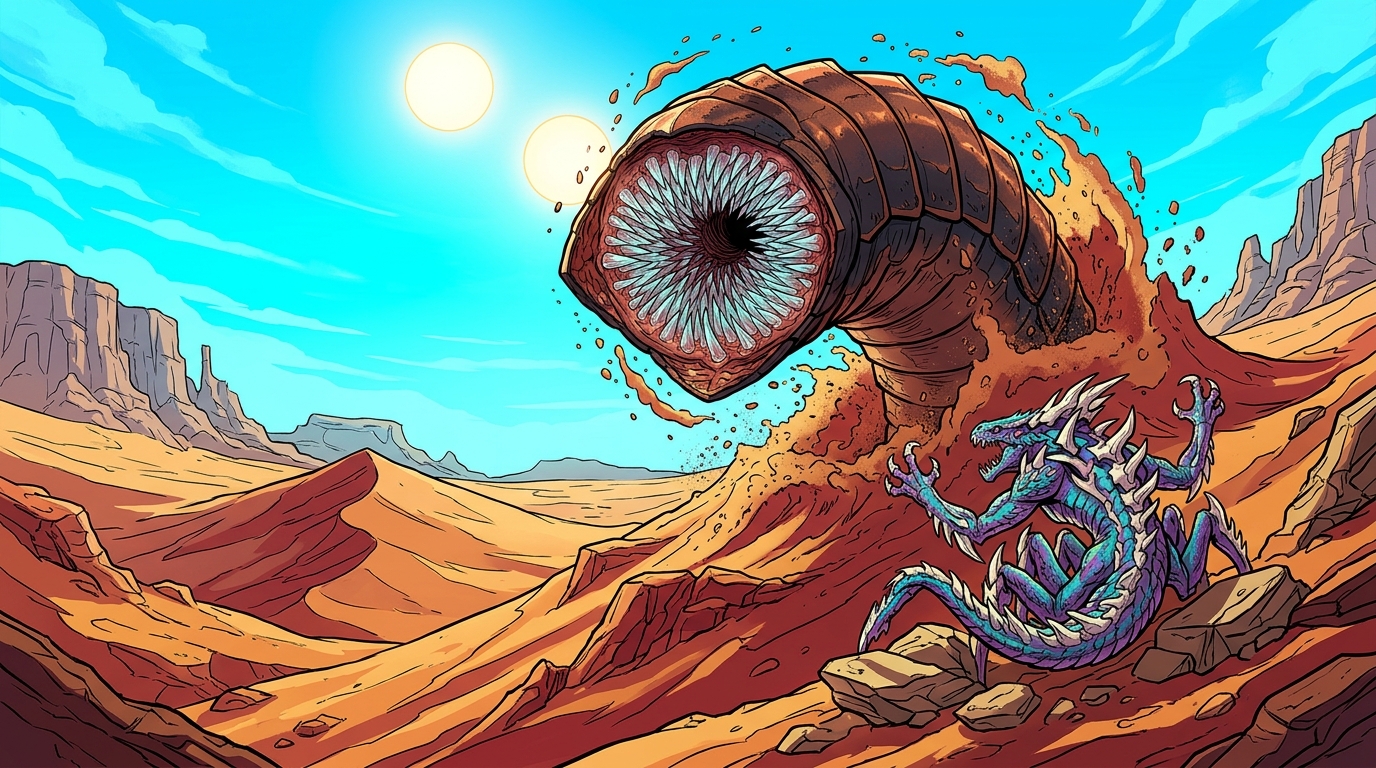 Giant Sandworms And Deadly Apex Predators