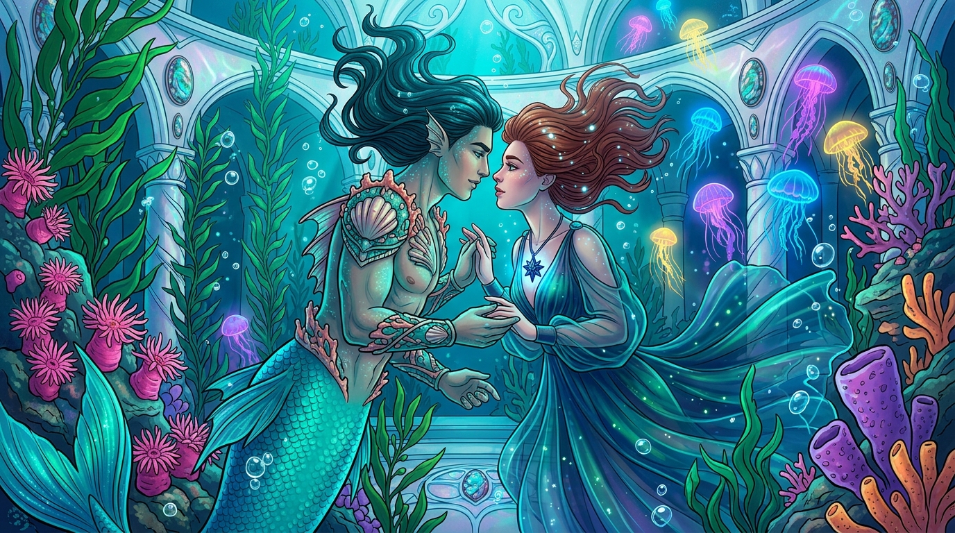 Romantic Tension In Lush Submerged Kingdoms
