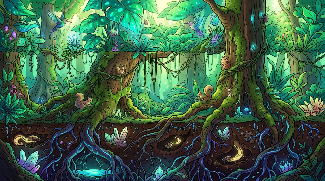 The Ultimate Fantasy Forest Worldbuilding Guide For Your Next Adventure Vertical Layers From Canopy To Roots